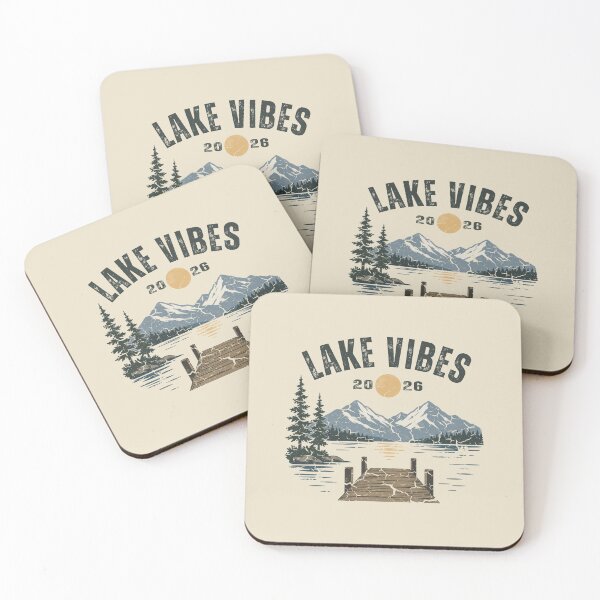 Item preview, Lake Vibes 2026 Retro Grunge Mountain Forest Lake Sunset Vintage Outdoor Gift  designed and sold by Artycom.
