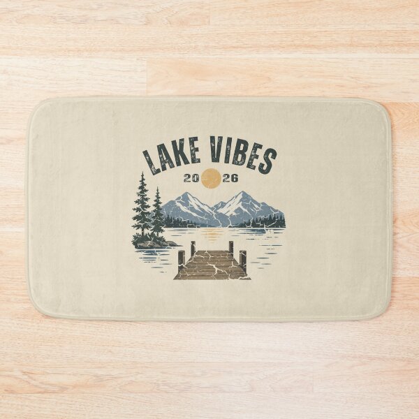 Item preview, Lake Vibes 2026 Retro Grunge Mountain Forest Lake Sunset Vintage Outdoor Gift  designed and sold by Artycom.