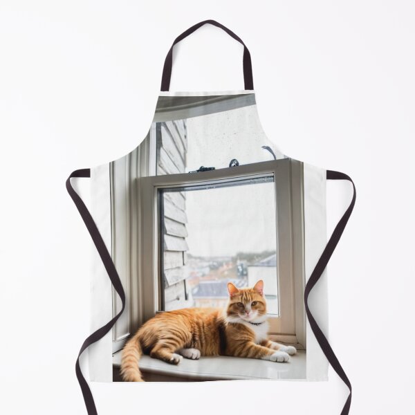 Item preview, Animals - Ginger and White Cat, Serene Contemplation at the Window designed and sold by DoodyPets.