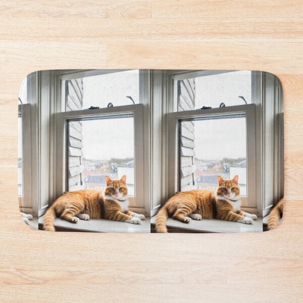 Item preview, Animals - Ginger and White Cat, Serene Contemplation at the Window designed and sold by DoodyPets.