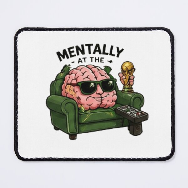 Item preview, Mentally at the World Cup Funny Brain Sticker designed and sold by Pixanova.