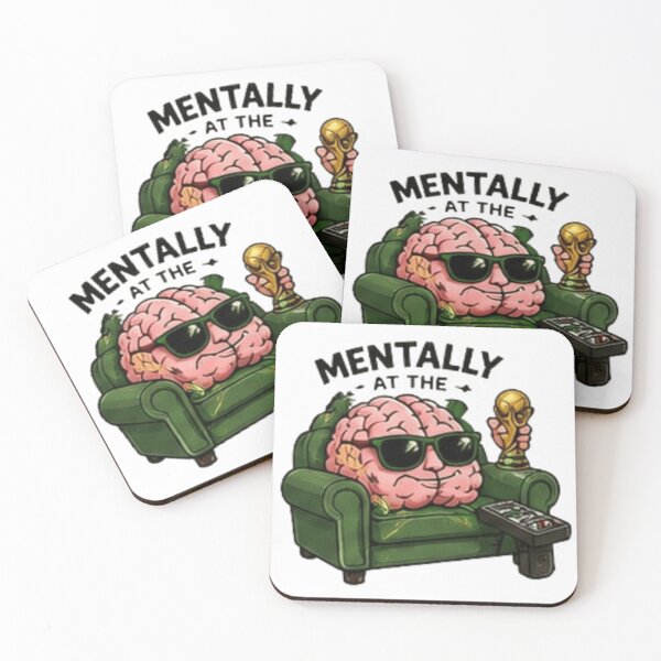Item preview, Mentally at the World Cup Funny Brain Sticker designed and sold by Pixanova.