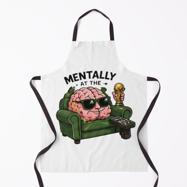 Item preview, Mentally at the World Cup Funny Brain Sticker designed and sold by Pixanova.