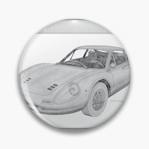 Item preview, Ferrari Dino 246 GT 2 Door Coupé Hand-drawn designed and sold by Classic Car Art Drawings.
