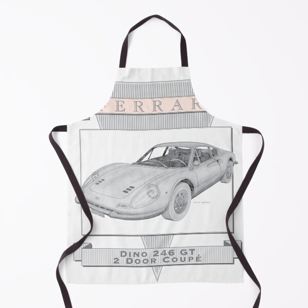 Item preview, Ferrari Dino 246 GT 2 Door Coupé Hand-drawn designed and sold by Classic Car Art Drawings.