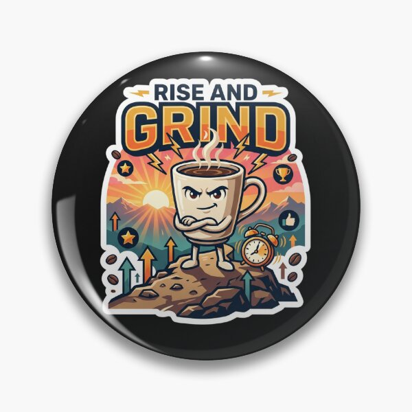 Item preview, Rise And Grind Funny Coffee Lover Design designed and sold by Pixel Analytics.