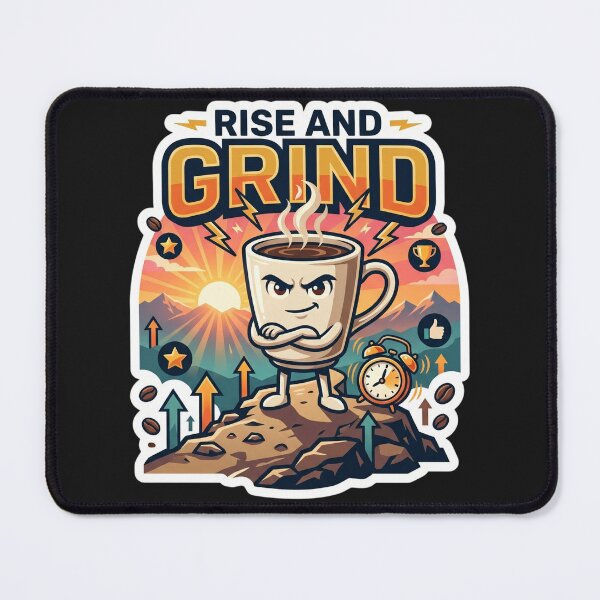 Item preview, Rise And Grind Funny Coffee Lover Design designed and sold by Pixel Analytics.
