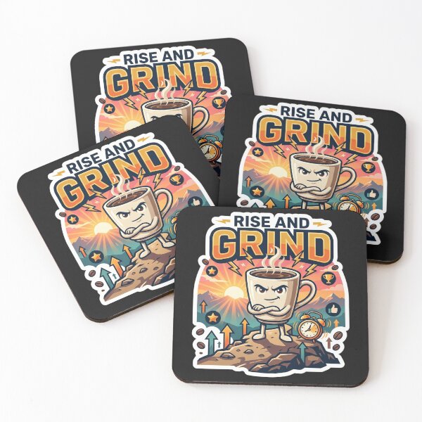 Item preview, Rise And Grind Funny Coffee Lover Design designed and sold by Pixel Analytics.