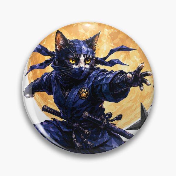 Item preview, Shuriken Ninja Cat / Samurai Cat Collection designed and sold by ValentynaTyshenkoArt.