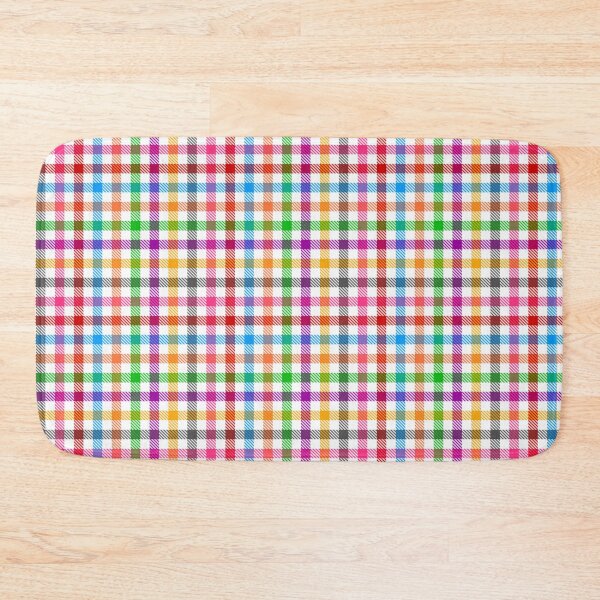 Item preview, Colorful Rainbow Gingham Plaid Design - White  designed and sold by PatternTitan.