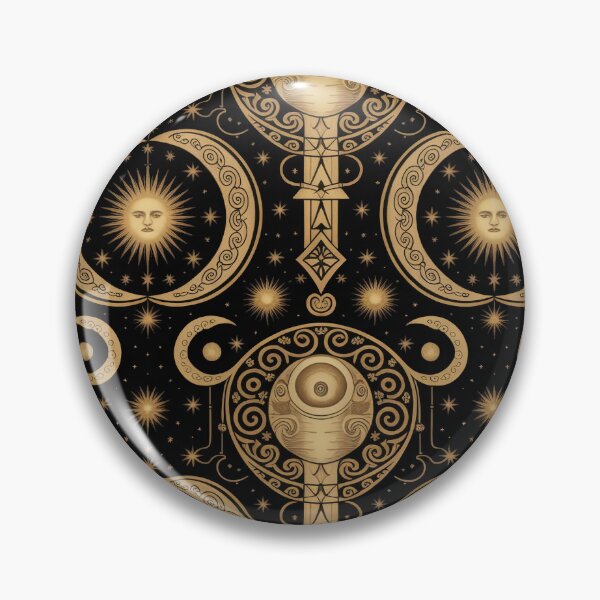 Item preview, Black & Gold Celestial Pattern – Klimt Inspired Luxury Moon and Stars Design designed and sold by Tamas Das.