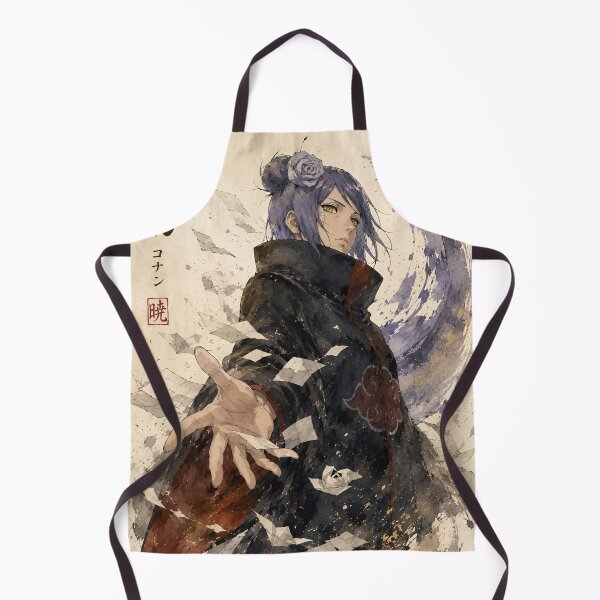 Item preview, Konan | Mystic Paper Sorceress Watercolor Art Print | Dark Anime-Inspired Ninja Wall Art designed and sold by Dyan4.