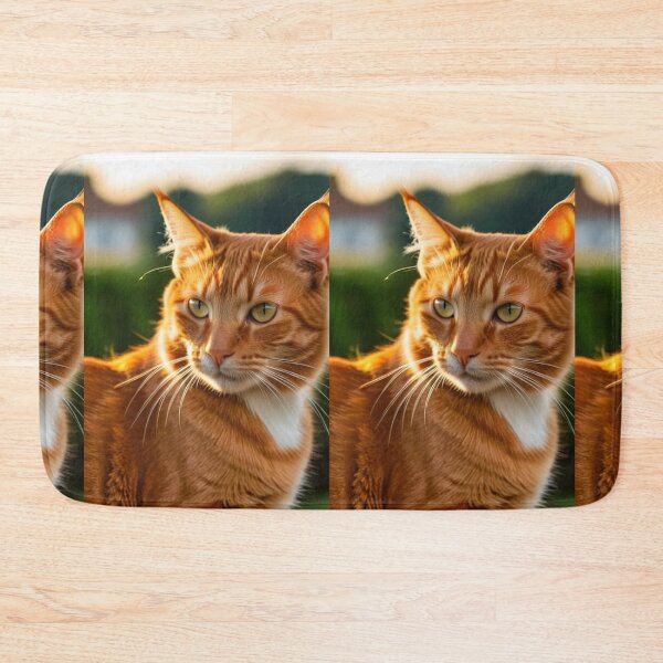 Item preview, Animals - Ginger Cat with Green Eyes, Golden Sunset Light designed and sold by DoodyPets.