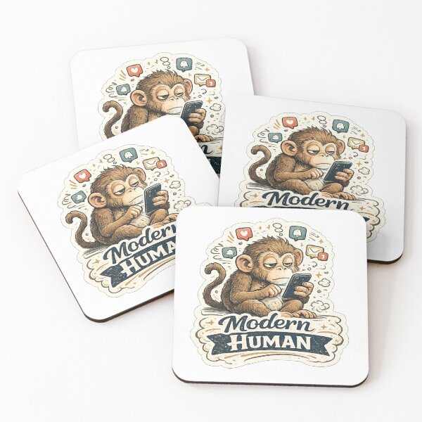 Item preview, Modern Human Retro Cartoon Monkey designed and sold by Bhinfy.