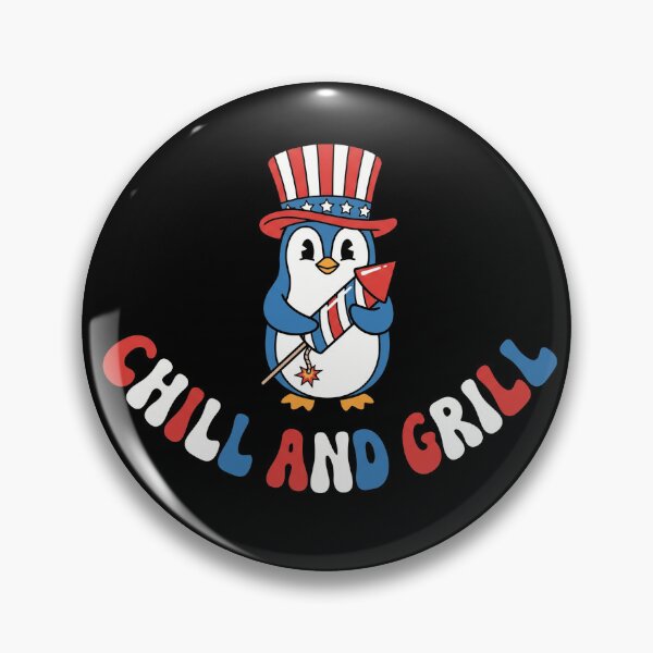 Item preview, Funny 4th Of July Penguin Grilling Tee designed and sold by TeNovaStudio.