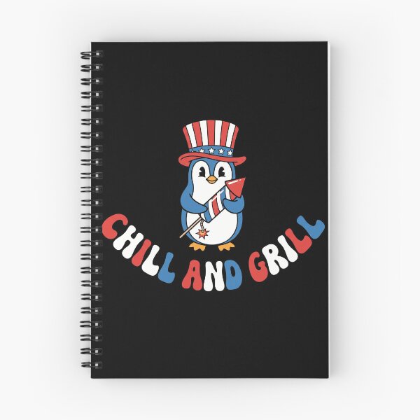 Item preview, Funny 4th Of July Penguin Grilling Tee designed and sold by TeNovaStudio.