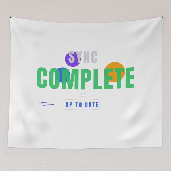 Item preview, Sync Complete | Modern Tech Typography Design designed and sold by HeartAndArtShop.