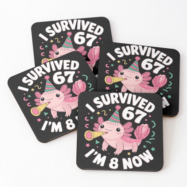 Item preview, I Survived 67 I'm 8 Now Axolotl Baby 8 Weeks Milestone Parent Gift designed and sold by AmaXONIC.
