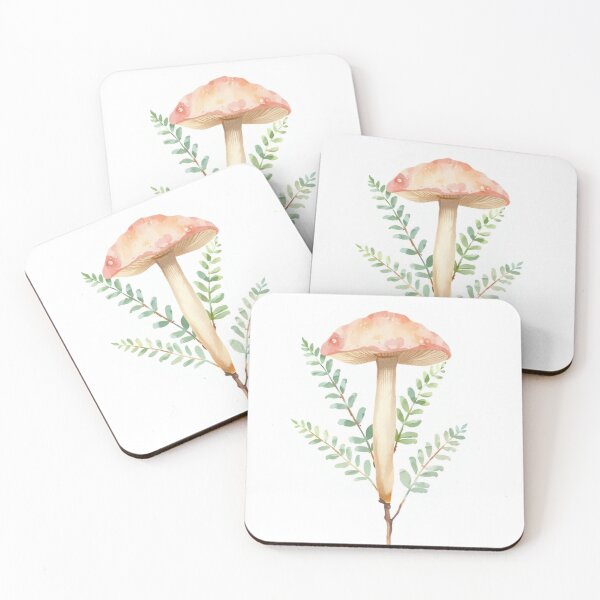 Item preview, Organic Watercolor Botanical Mushroom Wall Art designed and sold by Vida e Arte.