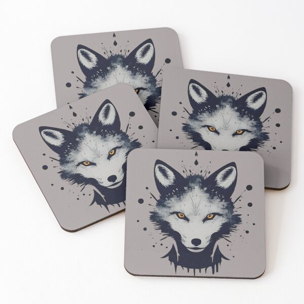 Item preview, Dark Fox Ink Splash Golden Eyes designed and sold by Ikbel Studio.