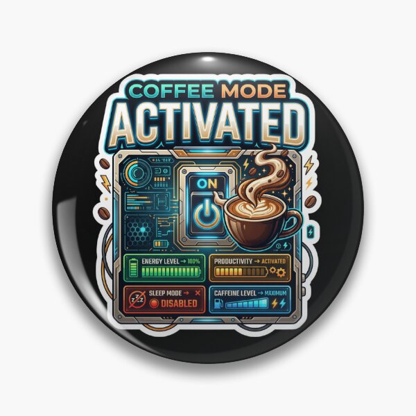 Item preview, Coffee Mode Activated Funny Coffee Lover Design designed and sold by Pixel Analytics.