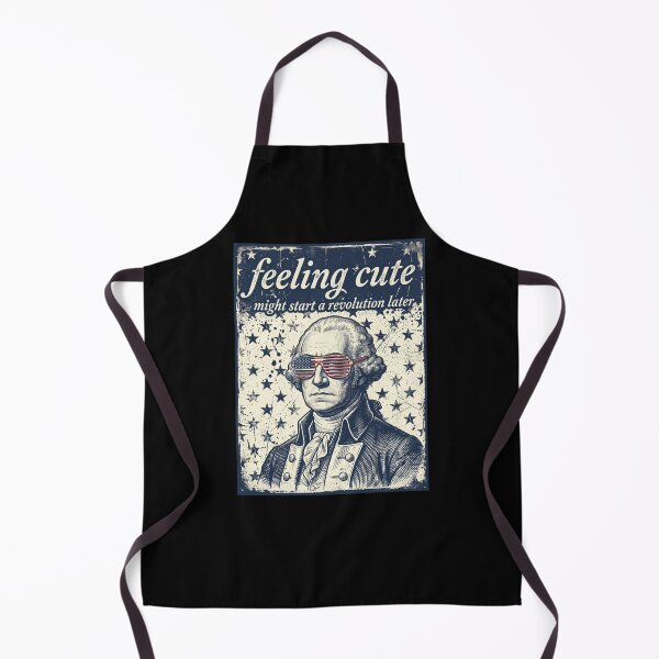 Item preview, George Washington Feeling Cute Might Start A Revolution Later Vintage Poster designed and sold by dudelinart.