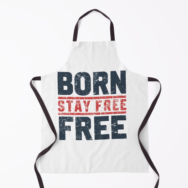 Item preview, Born Free Stay Free Patriotic Distressed US Flag Colors Typography designed and sold by QuirkyCloud Designs.