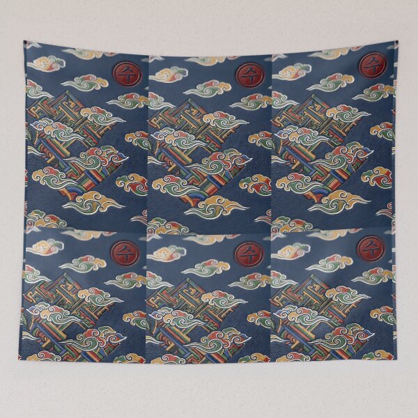 Item preview, ​Korean Traditional Dancheong Lotus Pattern - Aesthetic Art designed and sold by SOOstudio73.