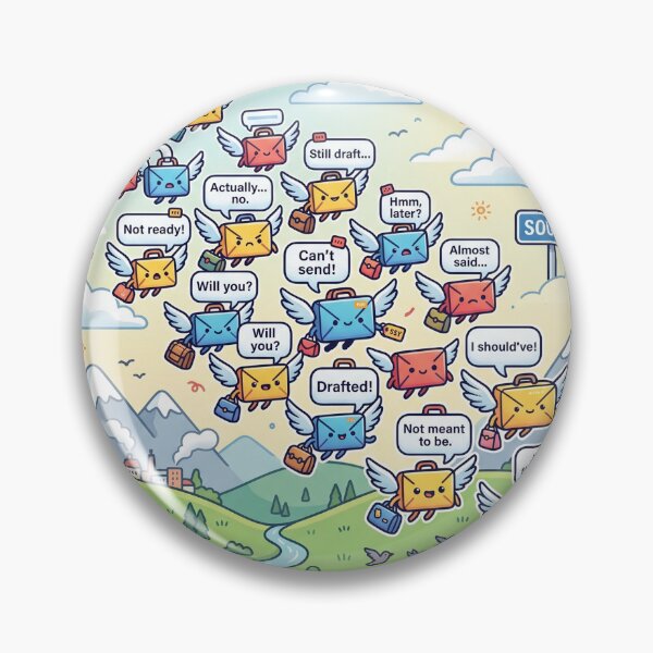 Item preview, Unsent Thoughts Migration – Cute Flying Messages Sticker designed and sold by CuteRage.