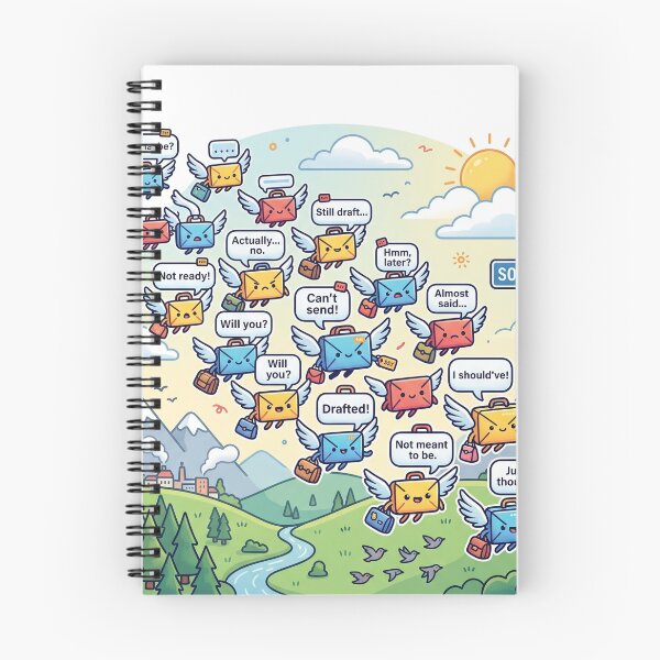 Item preview, Unsent Thoughts Migration – Cute Flying Messages Sticker designed and sold by CuteRage.