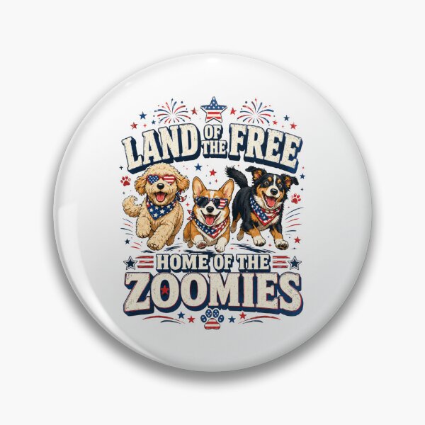 Item preview, Land of the Free Zoomies Dogs designed and sold by MoonStitch.