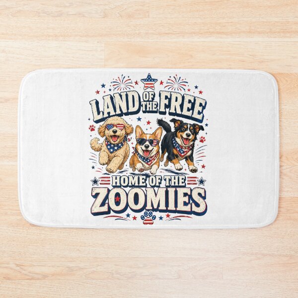 Item preview, Land of the Free Zoomies Dogs designed and sold by MoonStitch.