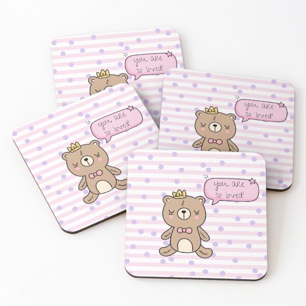 Item preview, you are so loved cutie quote bear design designed and sold by pasteldreams26.