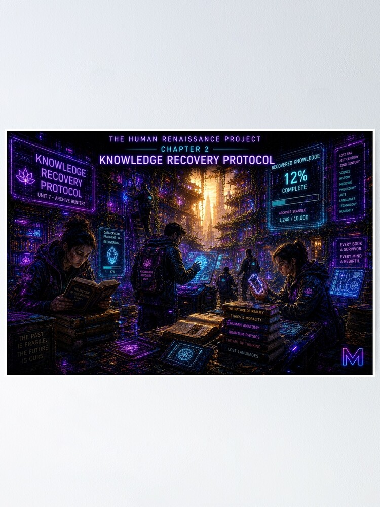Thumbnail 1 of 3, Poster, Knowledge Recovery Protocol – Human Renaissance Chapter 2 designed and sold by bbbpetr100.