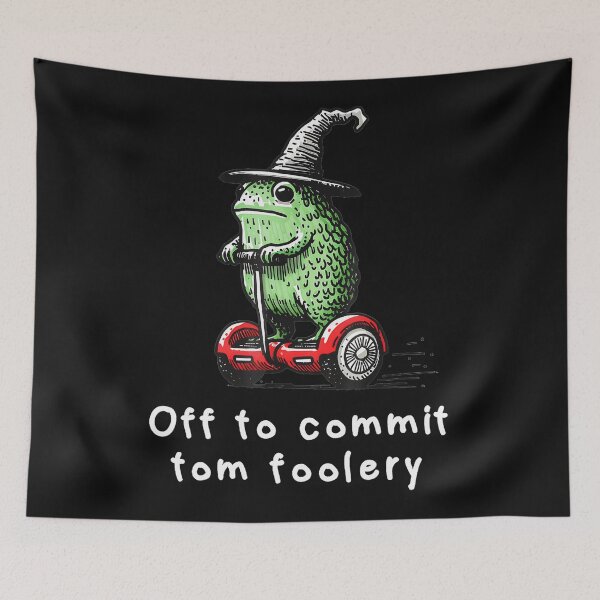 Item preview, Off To Commit Tom Foolery Mischievous Frog Witch Humor designed and sold by AmaXONIC.
