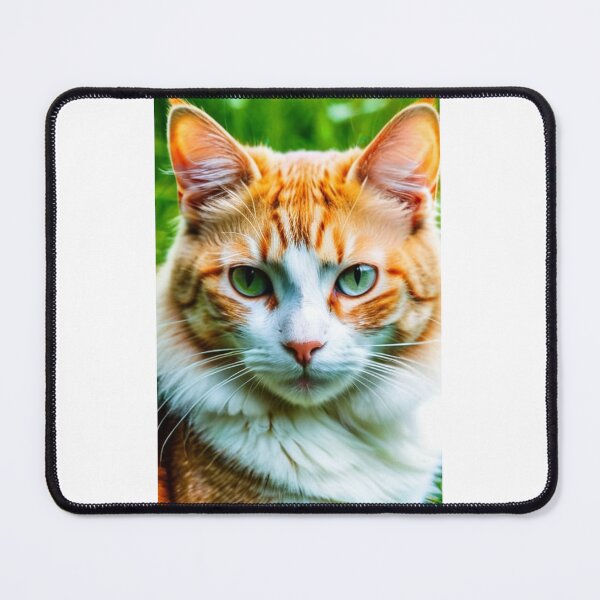 Item preview, Animals - Ginger Cat with Green Eyes, Intense Feline Portrait designed and sold by DoodyPets.