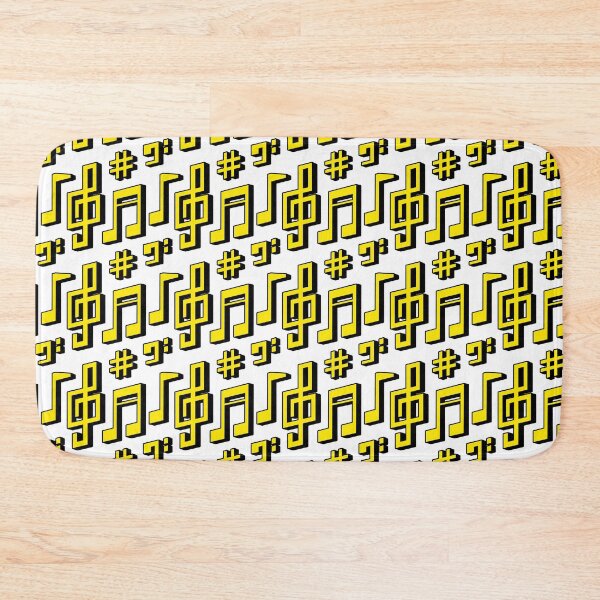 Item preview, Blocky Angular Music Notes Pattern designed and sold by PILANTROP.