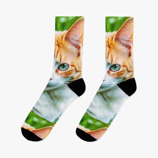 Item preview, Animals - Ginger Cat with Green Eyes, Intense Feline Portrait designed and sold by DoodyPets.