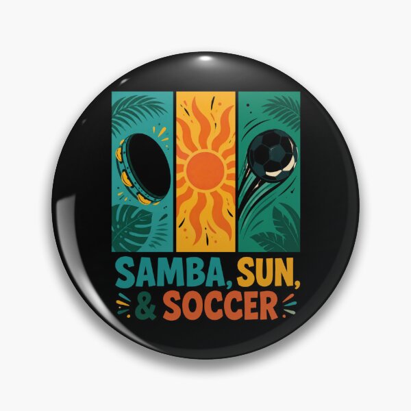 Artikelvorschau, SAMBA, SONNE & FUSSBALL – Brasilianisches Fußball-Fan-Design | T-Shirt zur brasilianischen Fußballkultur entworfen und verkauft von rebuZZ-Apparels-The Minimalistic Buzz.