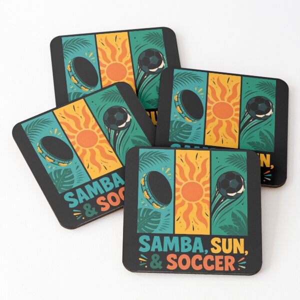 Item preview, SAMBA, SOL Y FÚTBOL Diseño para aficionados al fútbol brasileño | Camiseta de la cultura del fútbol brasileño designed and sold by rebuZZ-Apparels-The Minimalistic Buzz.