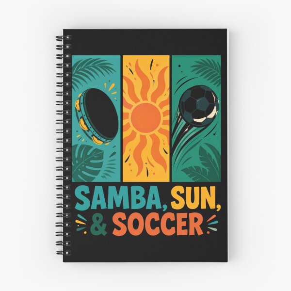 Item preview, SAMBA, SUN & SOCCER Brazil Football Fan Design | Brazilian Soccer Culture Tee designed and sold by rebuZZ-Apparels-The Minimalistic Buzz.
