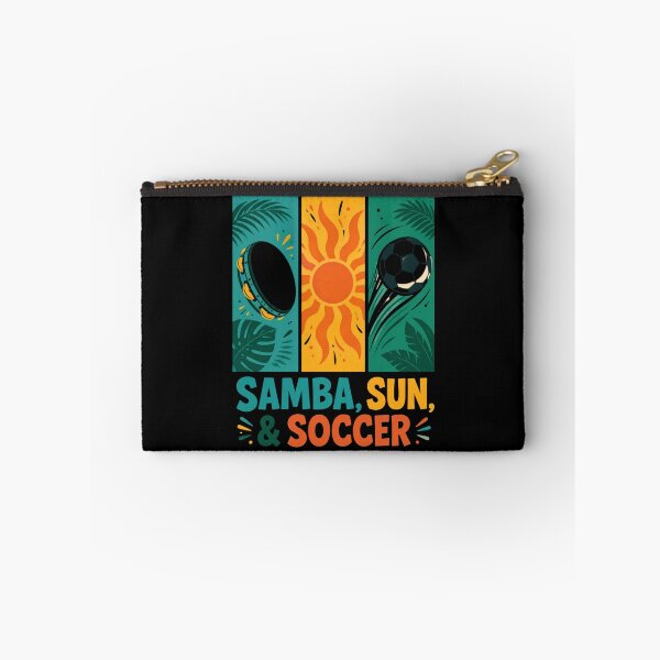 Item preview, SAMBA, SUN & SOCCER Brazil Football Fan Design | Brazilian Soccer Culture Tee designed and sold by rebuZZ-Apparels-The Minimalistic Buzz.