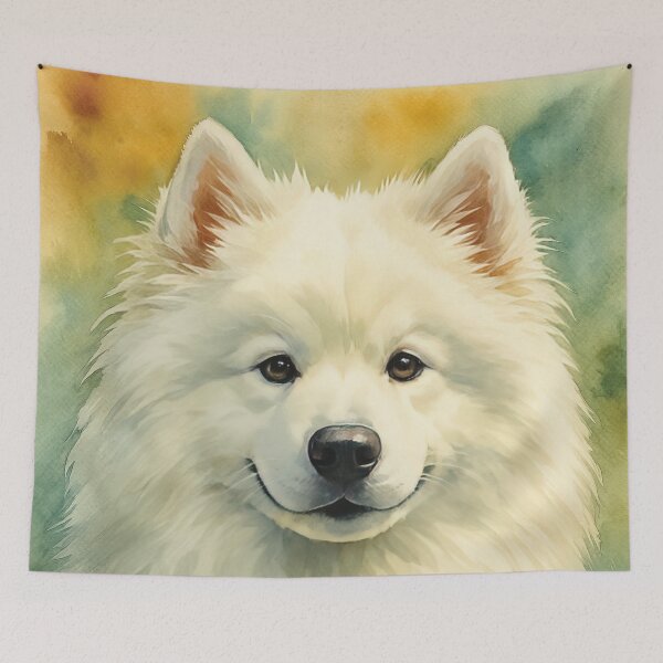 Item preview, Samoyed Watercolor Dog Art designed and sold by MaverlyShop.
