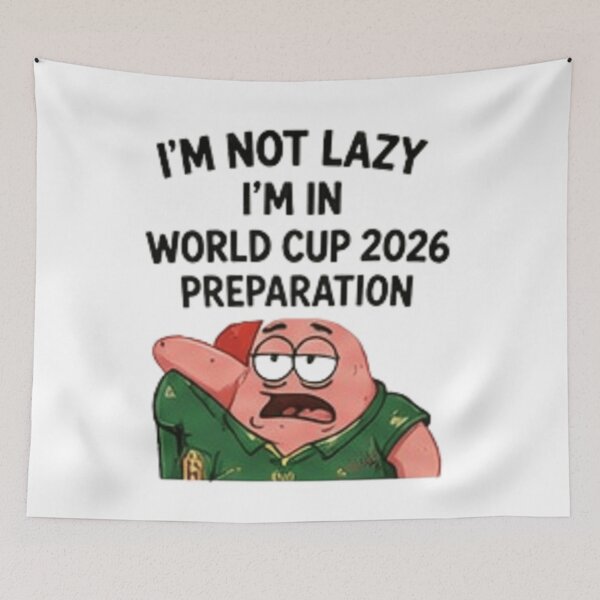 Item preview, I'm Not Lazy I'm in World Cup 2026 Preparation Funny Sticker designed and sold by Pixanova.