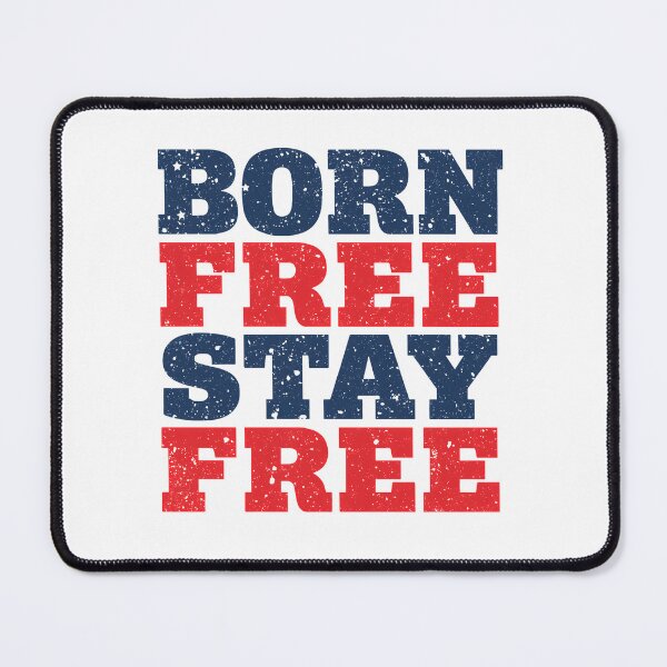 Item preview, Vintage Born Free Stay Free American Pride Graphic designed and sold by QuirkyCloud Designs.