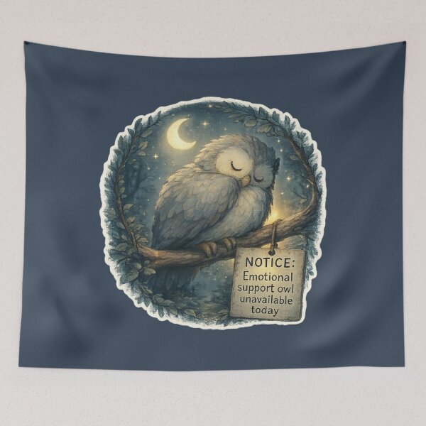 Item preview, Emotional Support Owl Unavailable Today designed and sold by ChirpInc.