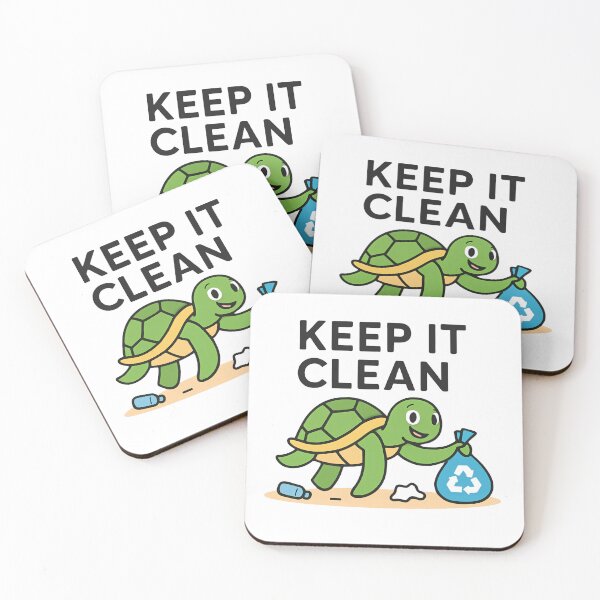 Item preview, Keep It Clean Save The Turtles Eco designed and sold by Nuvoro Eco Awareness.