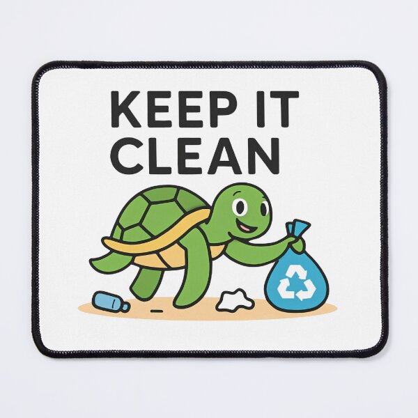 Item preview, Keep It Clean Save The Turtles Eco designed and sold by Nuvoro Eco Awareness.