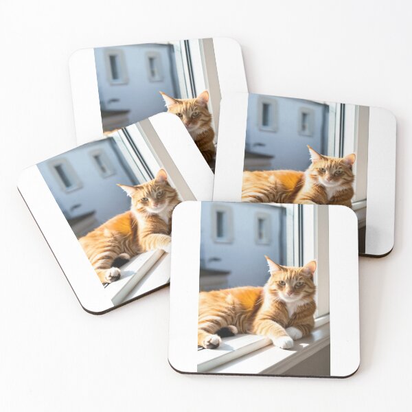 Item preview, Animals - Ginger Tabby Cat on a Windowsill, Domestic Serenity designed and sold by DoodyPets.