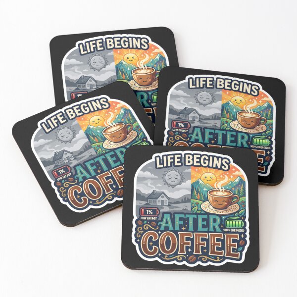 Item preview, Life Begins After Coffee Funny Coffee Lover Design designed and sold by Pixel Analytics.